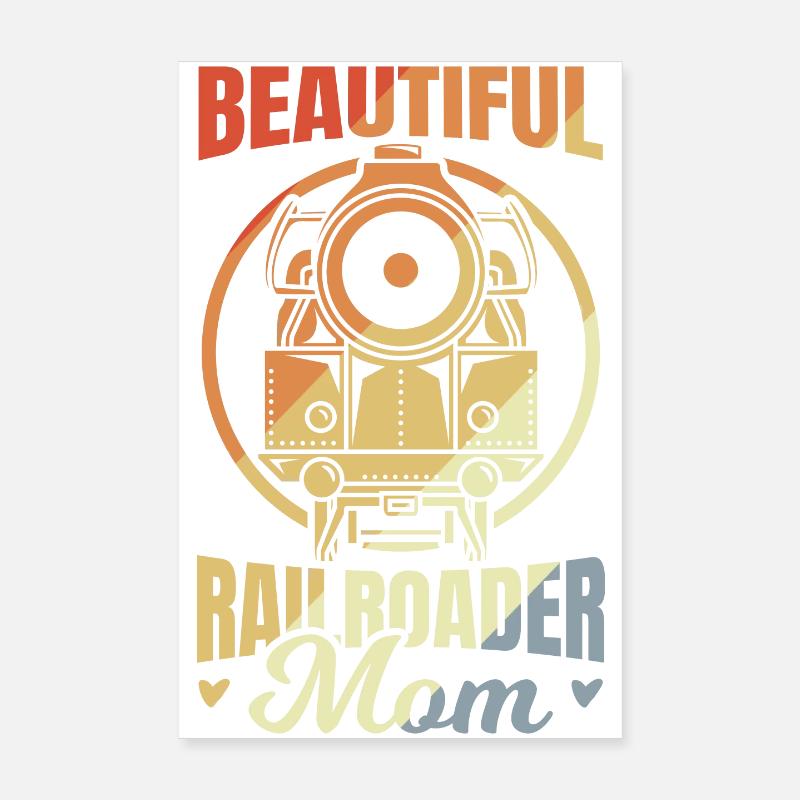 Eisenbahn Mama Poster 20x30 cm