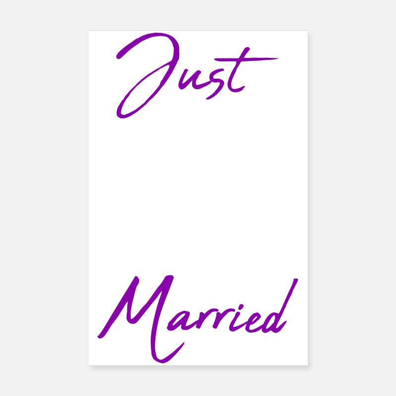 JUST MARRIED. EVJF. SAINT VALENTIN. COUPLE Poster 20 x 30 cm