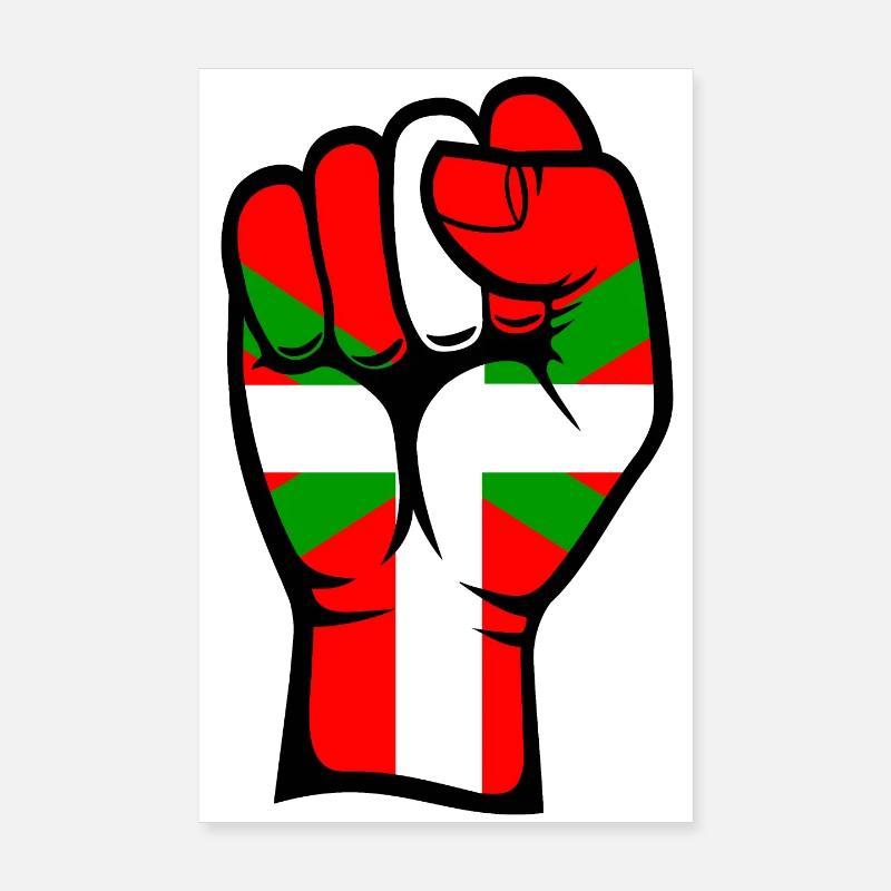 Baskische Flagge Faust Poster 20x30 cm