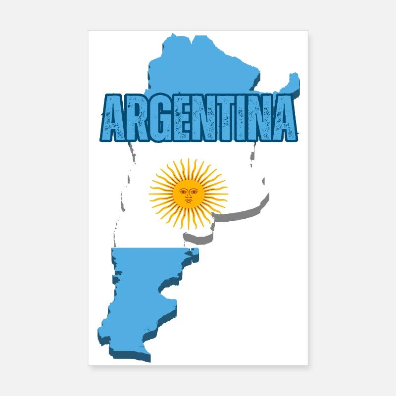 Fierté argentine, drapeau de l’Argentine Poster 20 x 30 cm