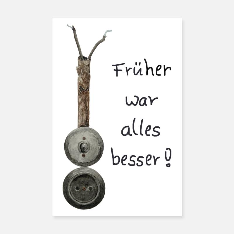 Lichtschalter mit Steckdose Poster 20x30 cm