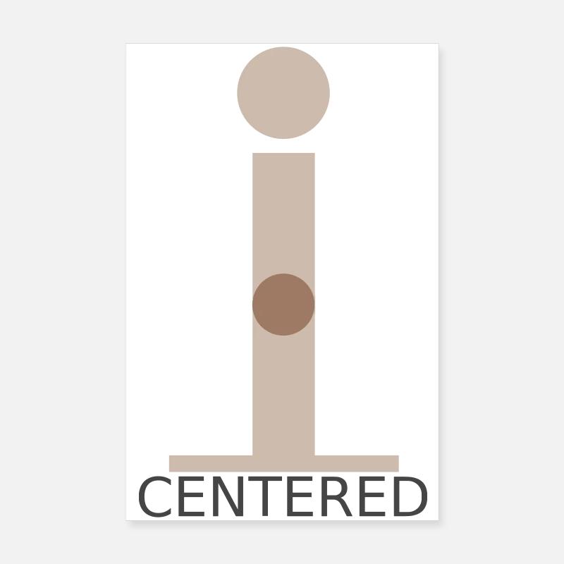 Centered – In Deiner Mitte - Poster 20x30 cm - Weiß
