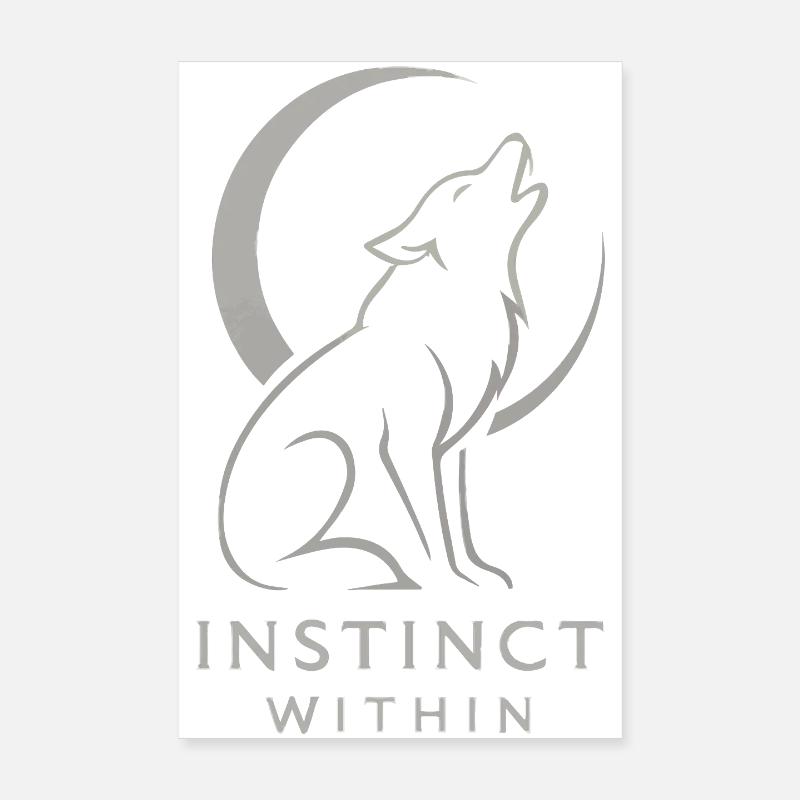 Howling Wolf Moon – Instinct Within Poster 8" x 12" (20x30 cm)