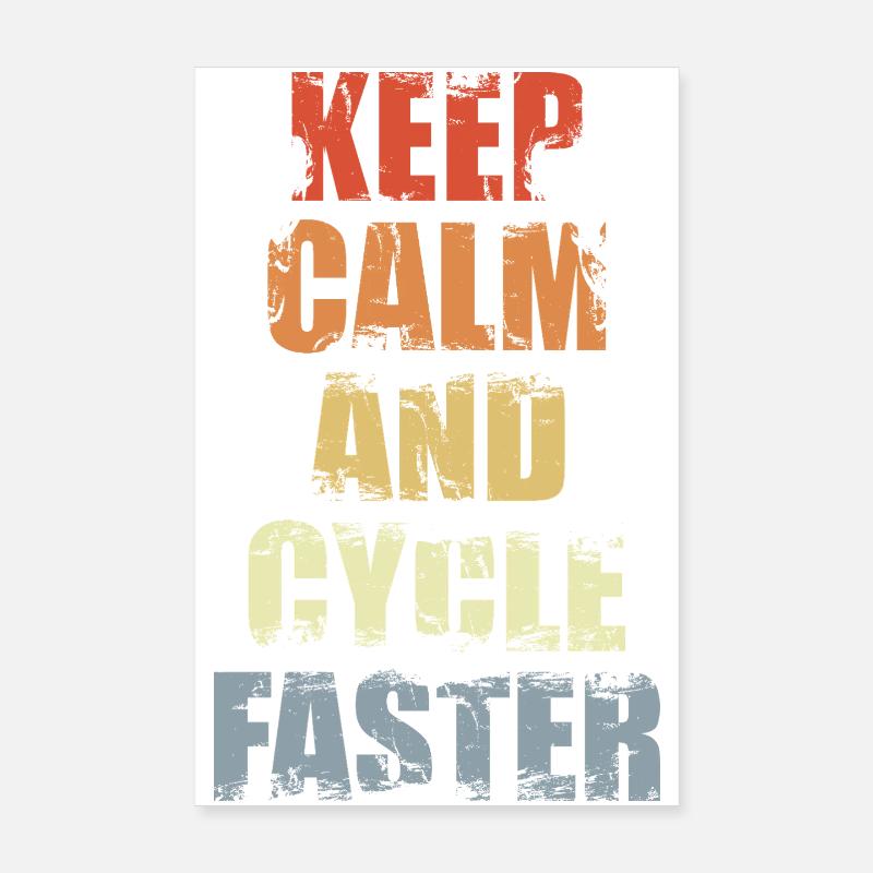 Ruhiger Radfahrer Poster 20x30 cm