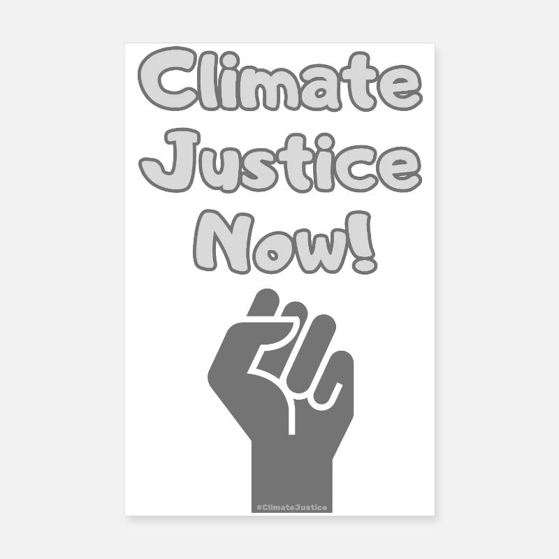 Climate Justice Now – Déclaration de protection du climat - Poster 20 x 30 cm - blanc