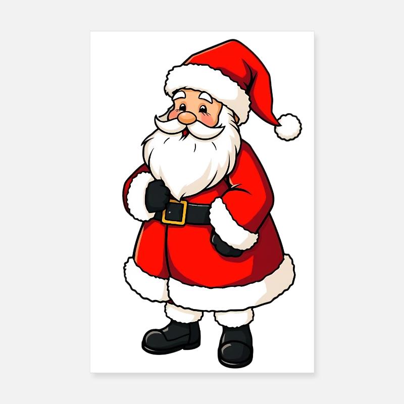 Weihnachtsmann - Poster 20x30 cm - Weiß