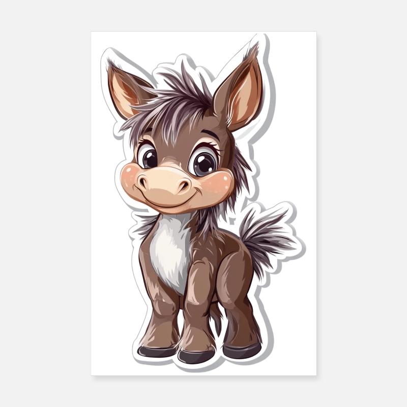 Esel Poster 20x30 cm