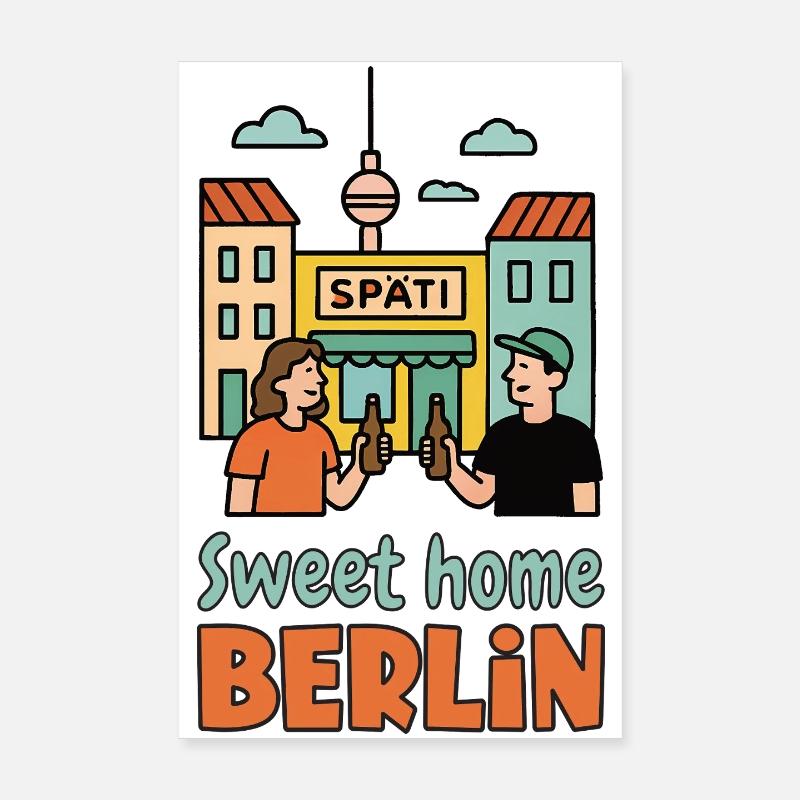 Späti - Sweet Home Berlin Poster 8" x 12" (20x30 cm)