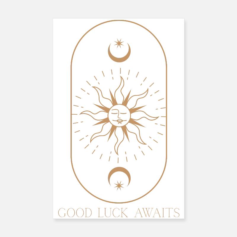 Fine Line Sun & Moons – La chance vous attend Poster 20 x 30 cm