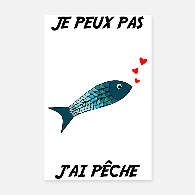 PÊCHE. RETRAITE. RETRAITE. RETRAITEE Poster 20 x 30 cm