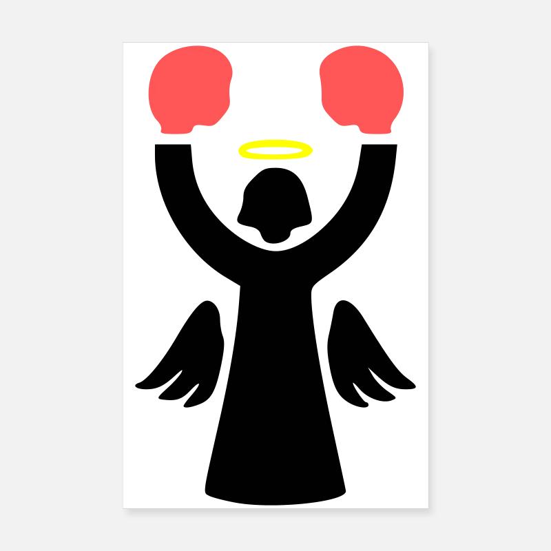 boxer engel piktogramm lustig Poster 20x30 cm