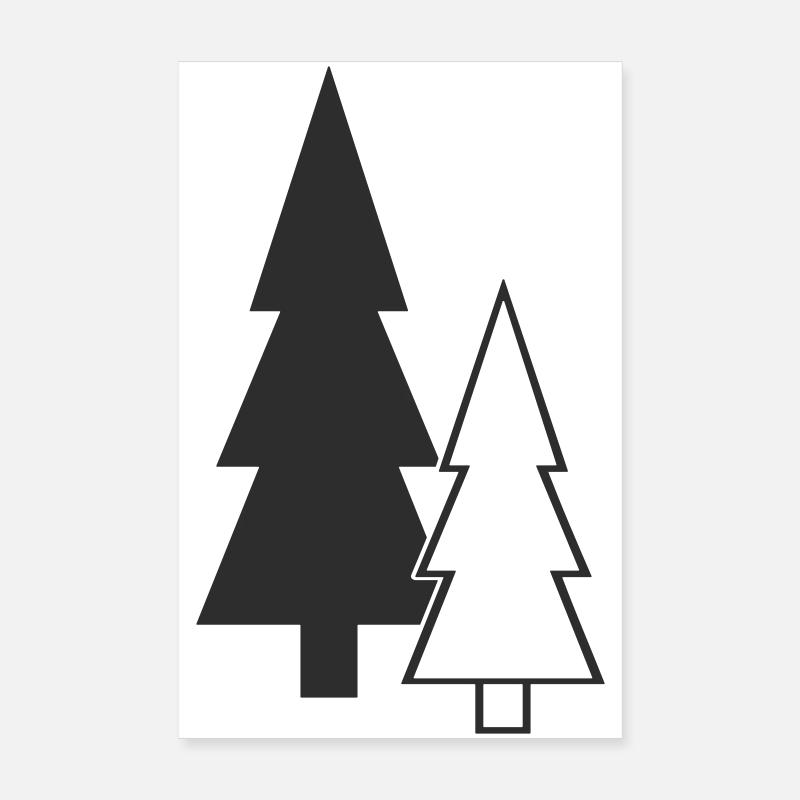 Waldsilhouette Tannen Poster 20x30 cm