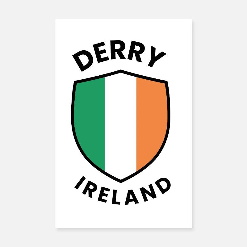 Derry Ireland Schild-Design Poster 20x30 cm