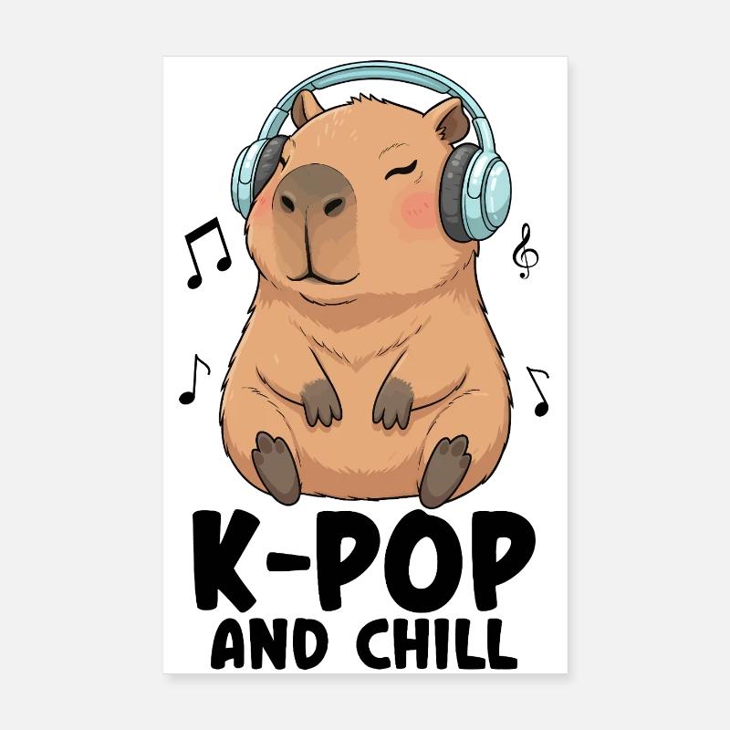 K-Pop et Chill Poster 20 x 30 cm