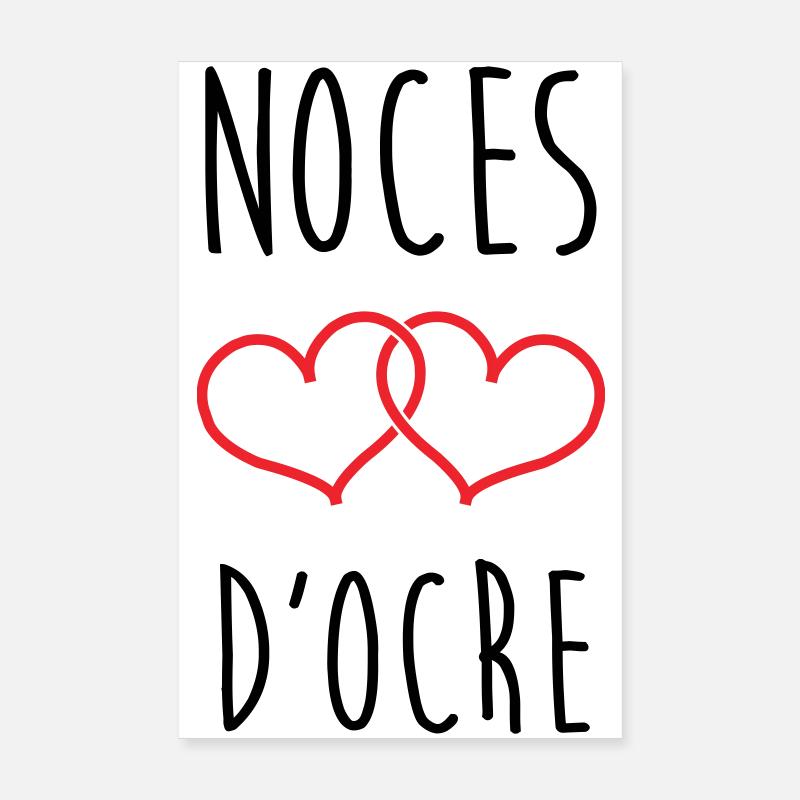 Noces d'Ocre 71 ans de mariage Poster 20 x 30 cm