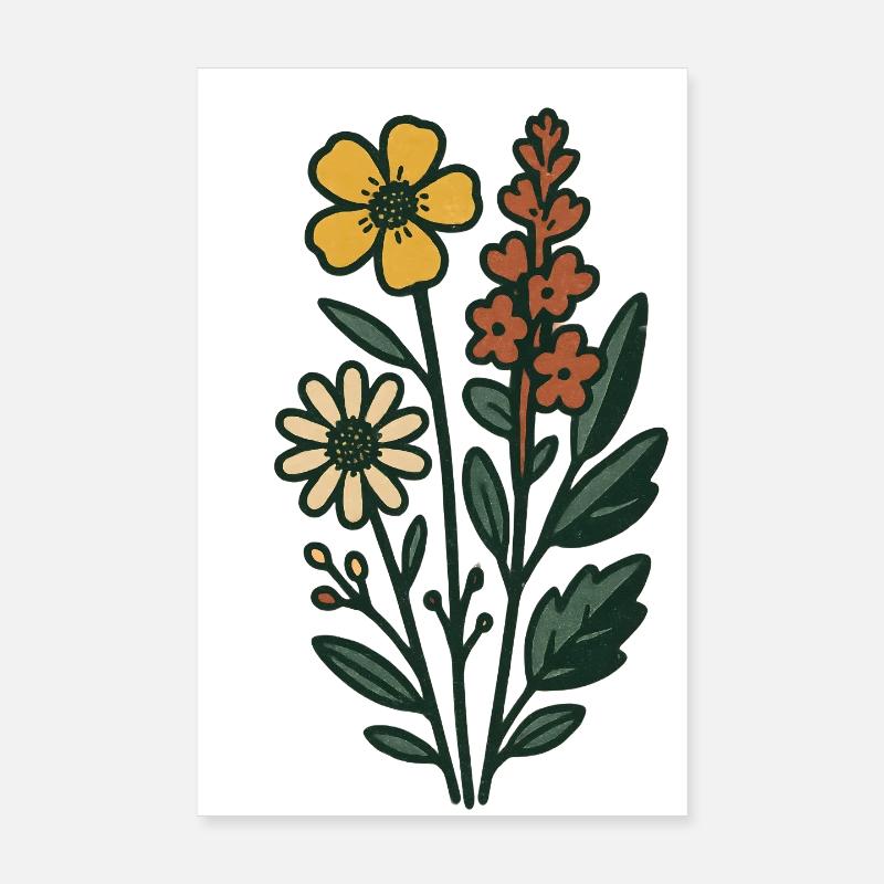 Bouquet Botanical Print Poster 8" x 12" (20x30 cm)