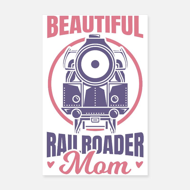 Eisenbahner Mama Poster 20x30 cm