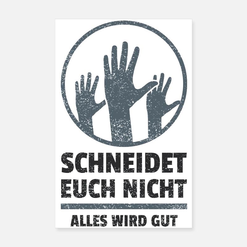 logo schneidet euch nicht Poster 20x30 cm