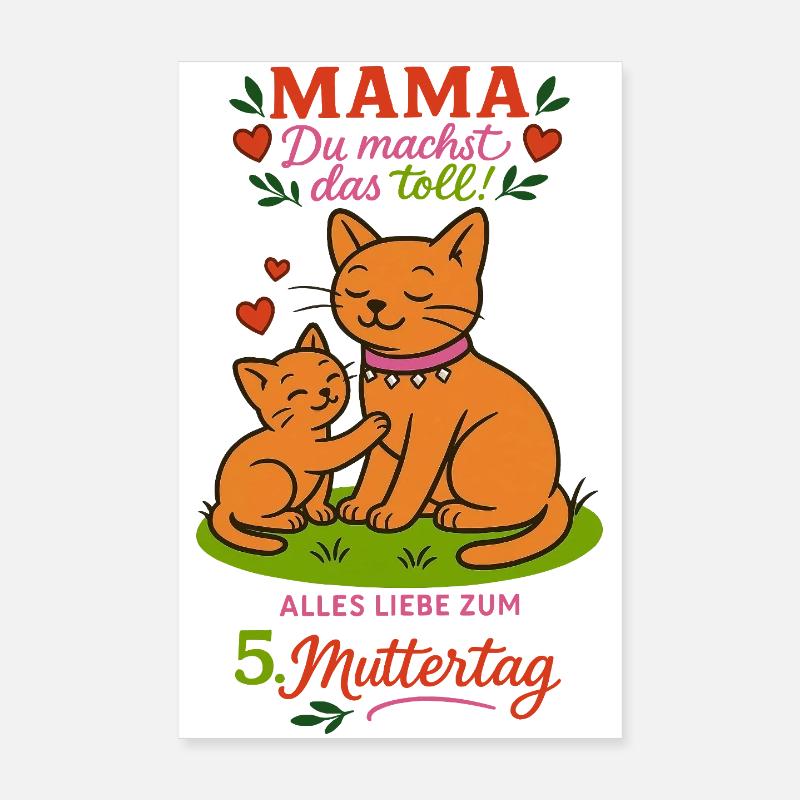 5. Muttertag - Mama, du machst das toll! Poster 20x30 cm