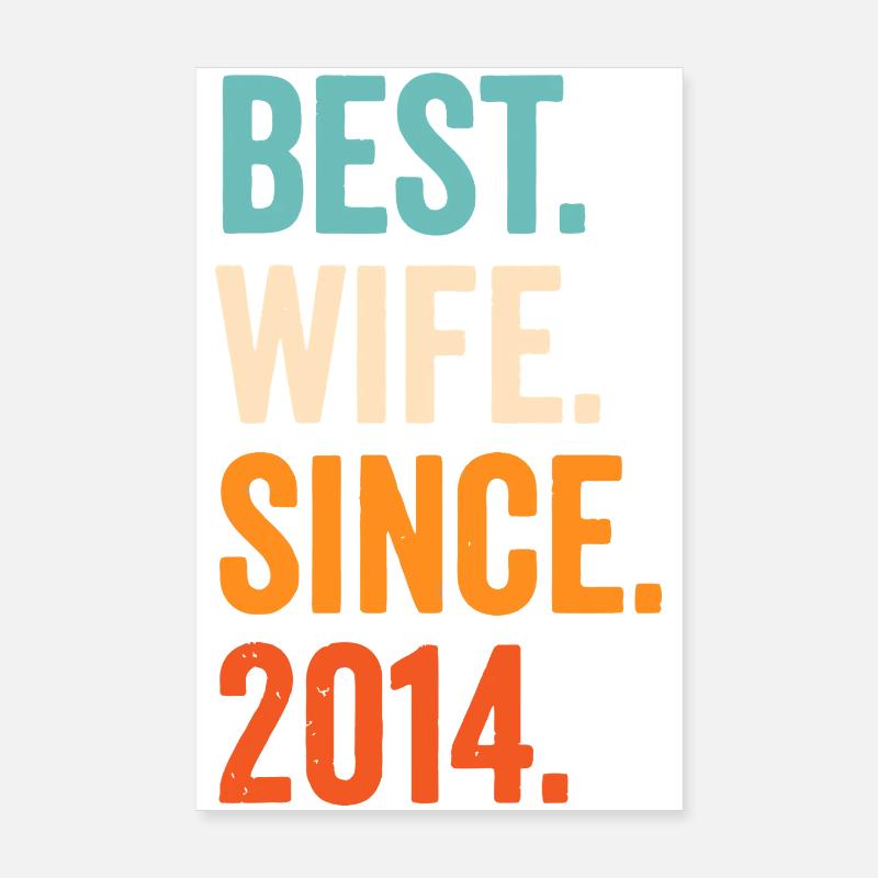 Beste Ehefrau seit 2014 Poster 20x30 cm