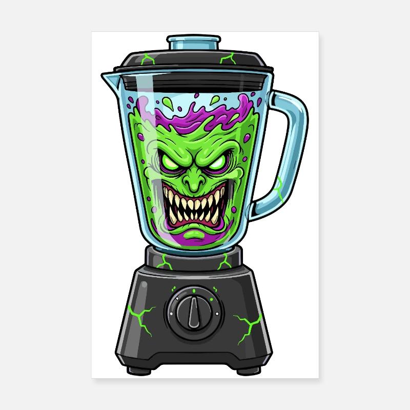 Creepy vegetable blender Poster 8" x 12" (20x30 cm)