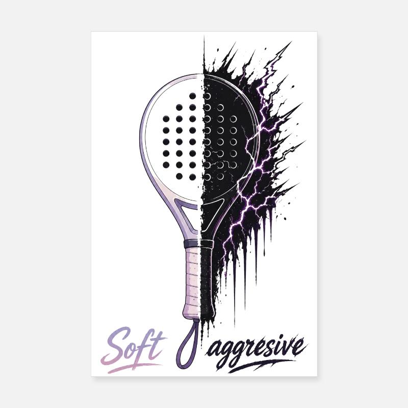 Néon Padel doux et agressif Poster 20 x 30 cm