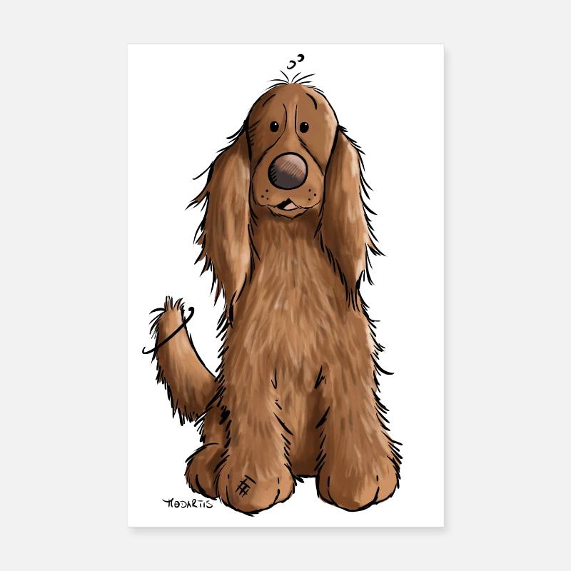 Cocker spaniel anglais - Poster 20 x 30 cm - blanc