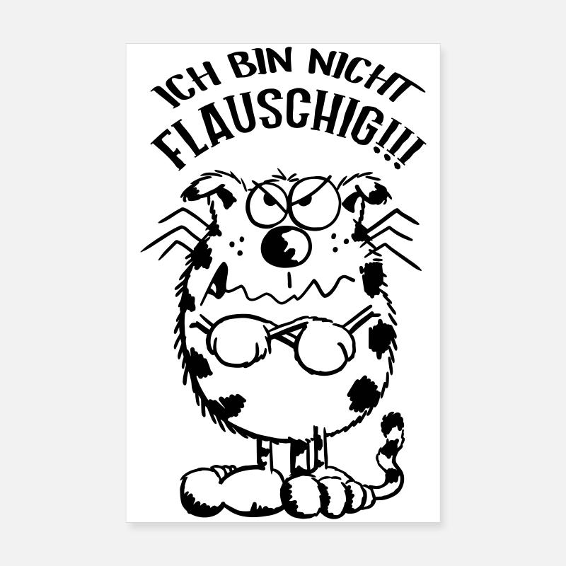 Ich bin nicht flauschig Katze - Comic Poster 20x30 cm