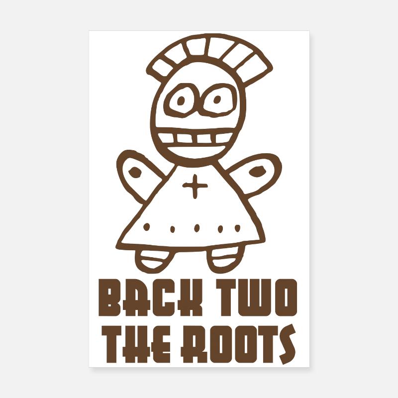 Poupée vaudou « Back two the Roots » Poster 20 x 30 cm