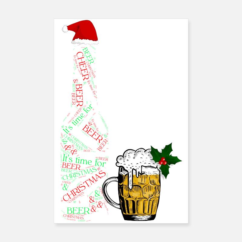 Bouteille de bière festive Poster 20 x 30 cm