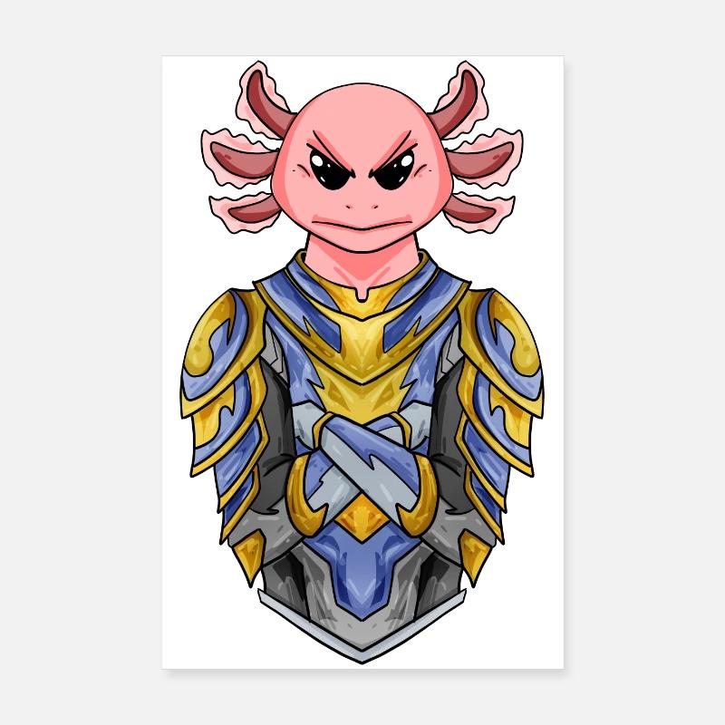 Ritter Axolotl cool Poster 8" x 12" (20x30 cm)