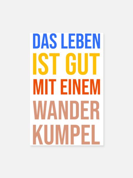 Wandern Statement Bergwanderung Wanderer Klettern - Poster 20x30 cm - Weiß - Vorne