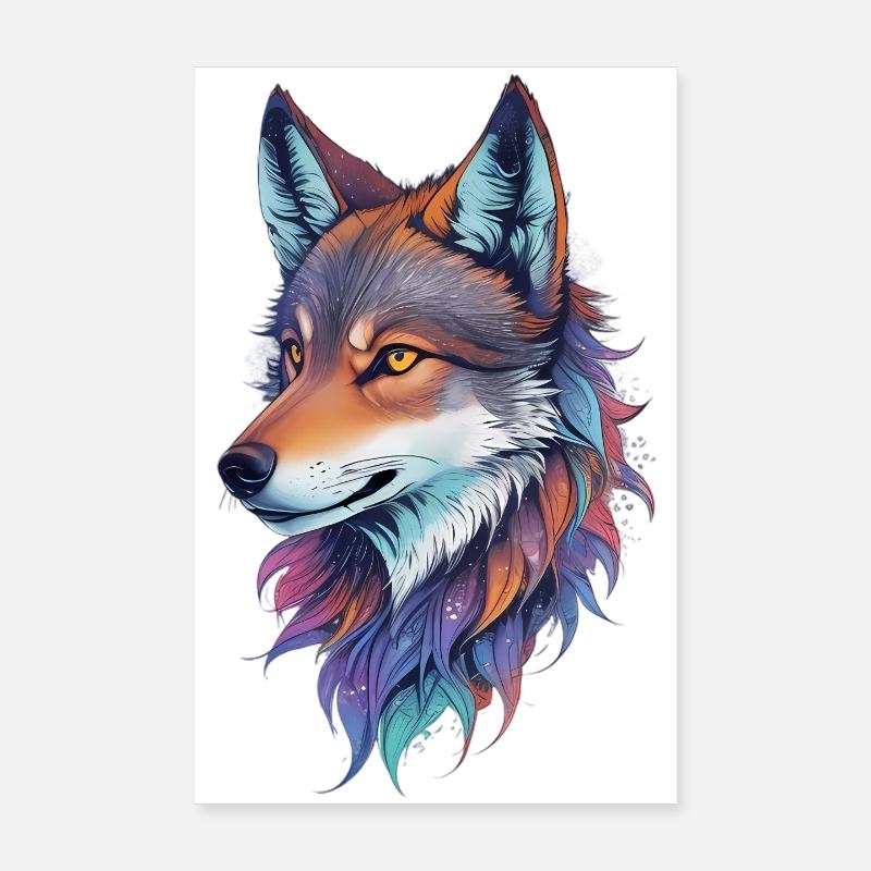 Wolf Poster 8" x 12" (20x30 cm)