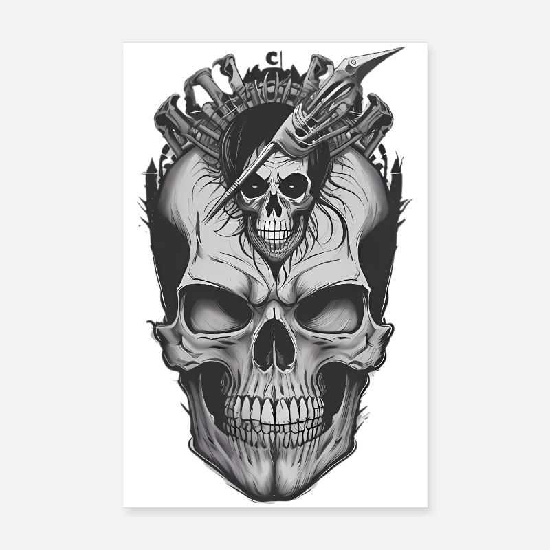 Crâne cool Poster 20 x 30 cm