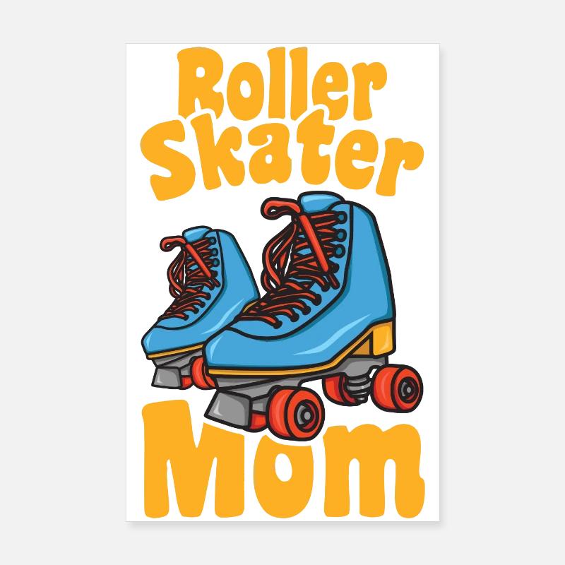 Roller Skate Mom Poster 8" x 12" (20x30 cm)
