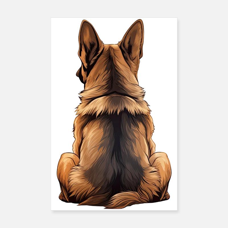 German Shepherd Poster 8" x 12" (20x30 cm)
