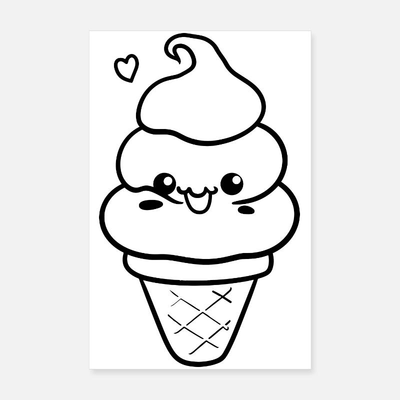Eis Comic Stil Poster 20x30 cm