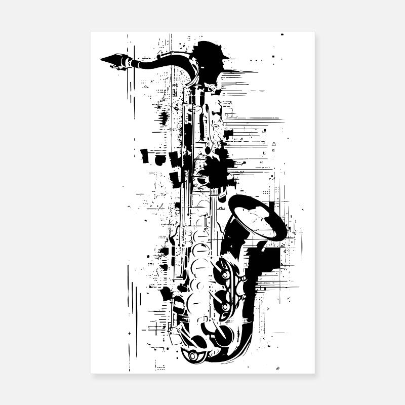 Saxophon Poster 20x30 cm