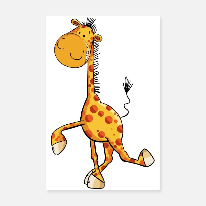 Funny Giraffe Poster 8" x 12" (20x30 cm)