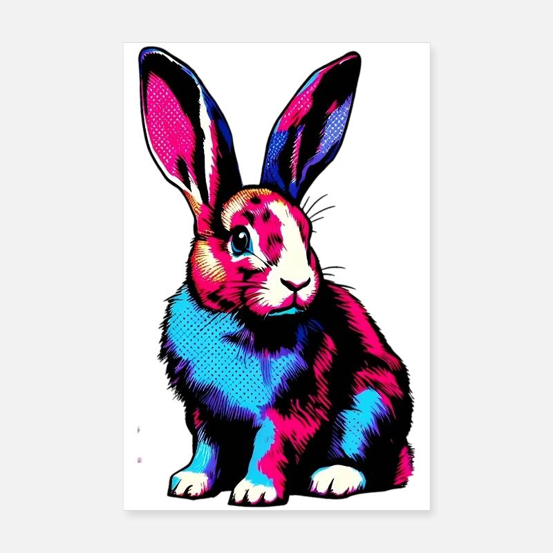 Rabbit Poster 8" x 12" (20x30 cm)