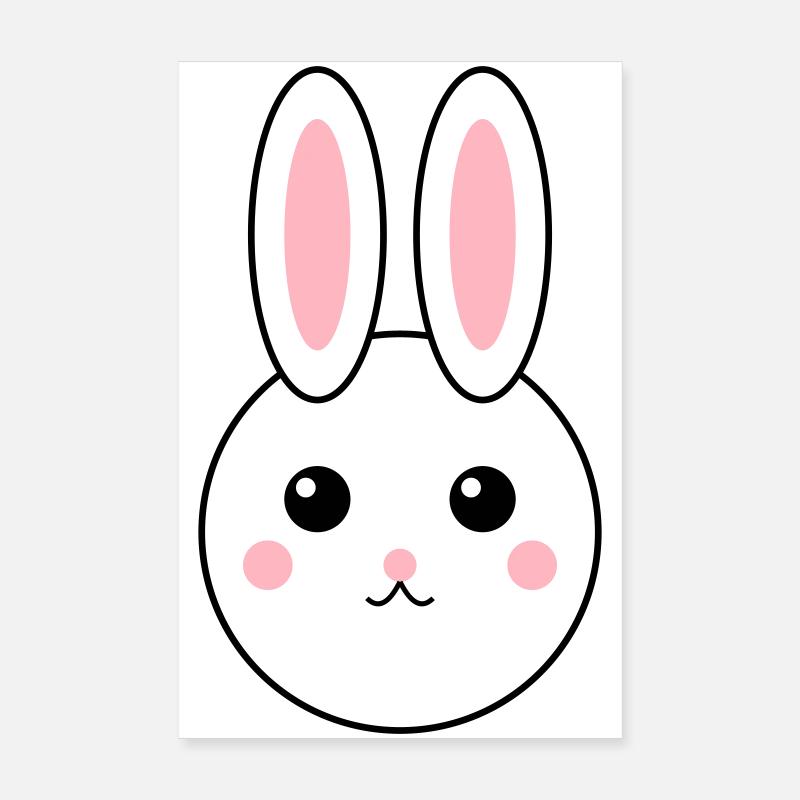Conception de lapin abstrait coloré Poster 20 x 30 cm