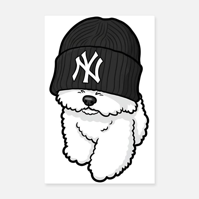 Hundemode Straße New York Poster 20x30 cm