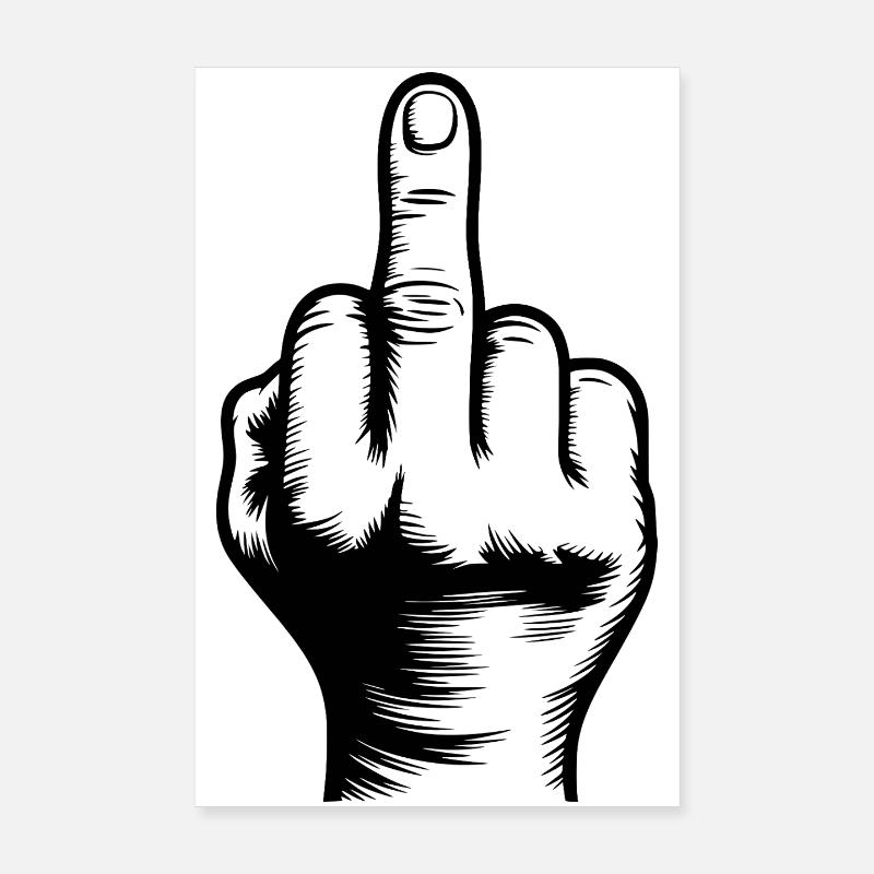 Mittelfinger Poster 20x30 cm