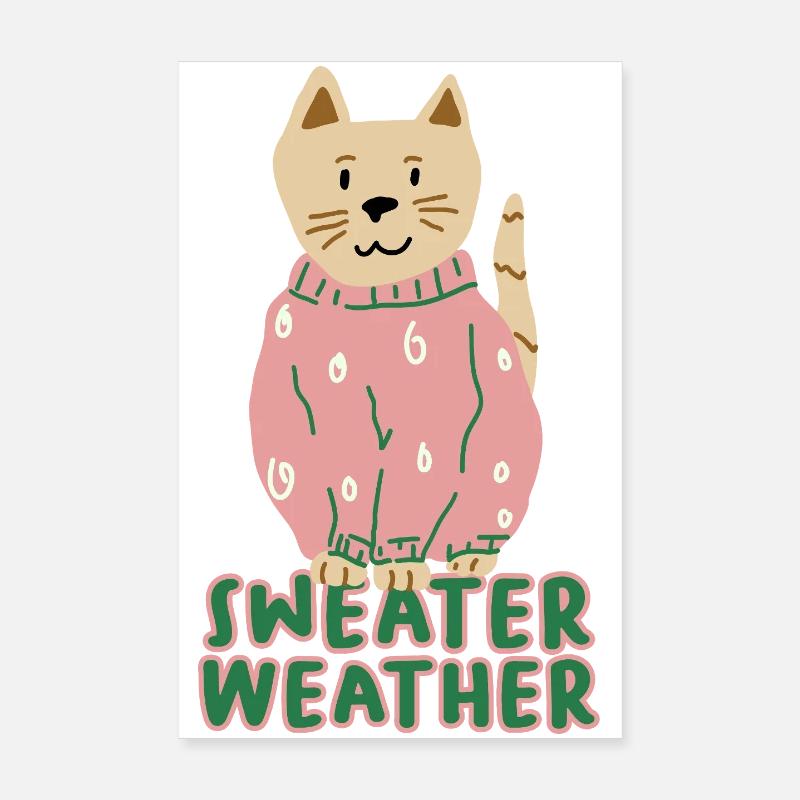 Sweater_weather - Poster 20x30 cm - Weiß