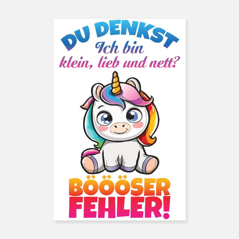 Licorne Petite Douce Et Gentille Poster 20 x 30 cm