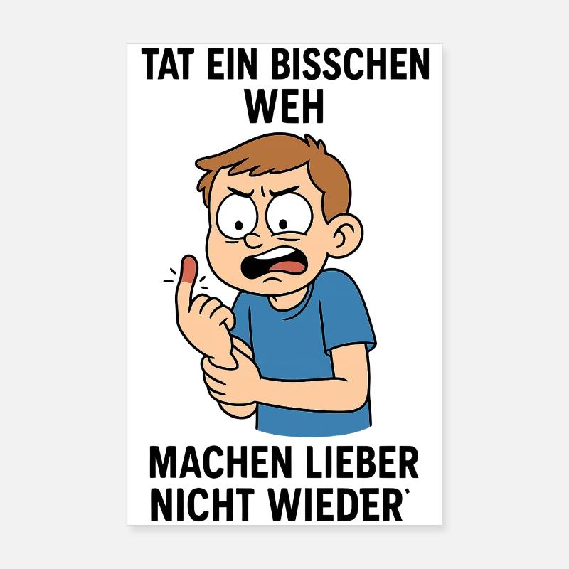 Ne souffre plus, garçon de dessins animés Poster 20 x 30 cm