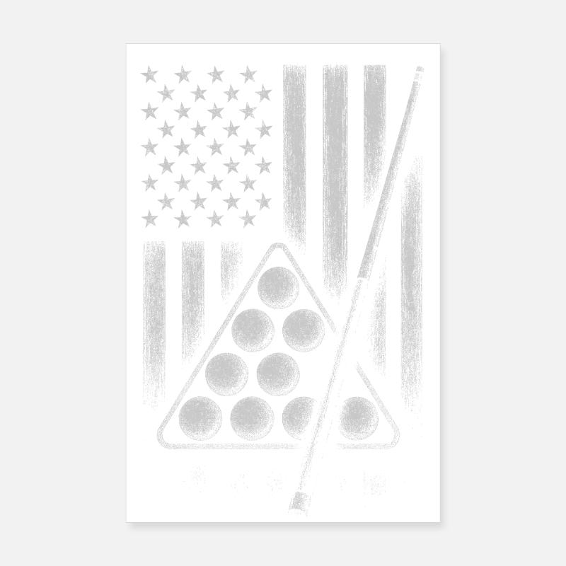 Flagge Poolkugeln Design Poster 20x30 cm