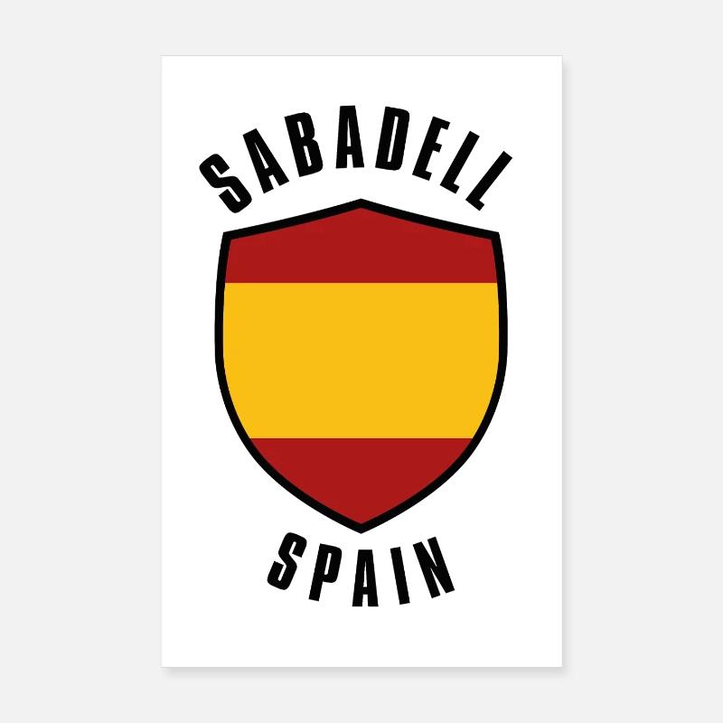 Sabadell Shield Spanien Farben Poster 20x30 cm