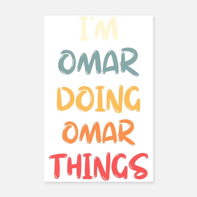 Omar Name Omar Personalized Name First Given Poster 8" x 12" (20x30 cm)