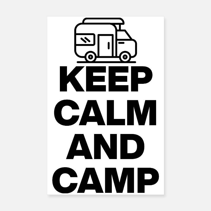 KEEP CALM AND CAMP! Poster 20x30 cm